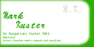 mark kuster business card